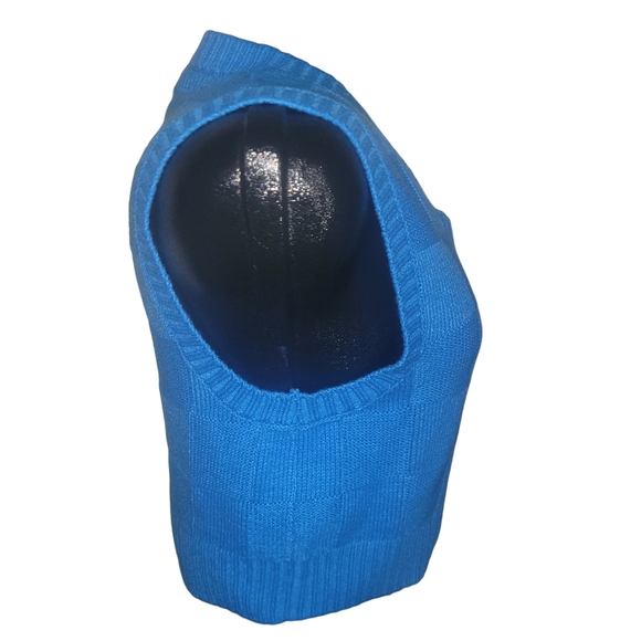 Streetwear Society Blue Sleeveless Knit Cropped Sweater Vest M - Picture 3 of 6